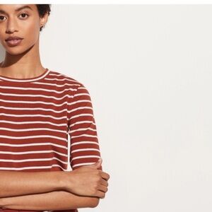 💫VINCE Striped Short Sleeve Tee Large